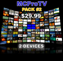 MCProTV Pack #2 services for up to 2 devices.